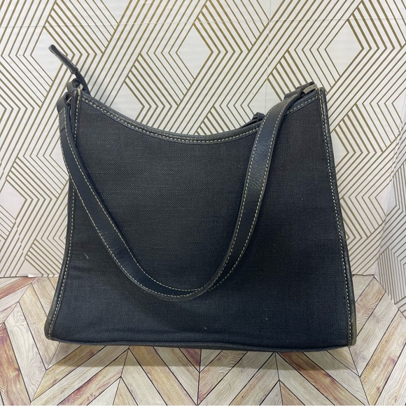Black Linen Lauren Ralph Lauren shoulder bag‎ S3 - Picture 6 of 7